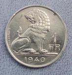 1940 1 frank NLFR, Postzegels en Munten, Munten | België, Verzenden, Metaal, Losse munt