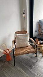 Ikea fauteuil rotan/antraciet, Huis en Inrichting, Ophalen, Zo goed als nieuw