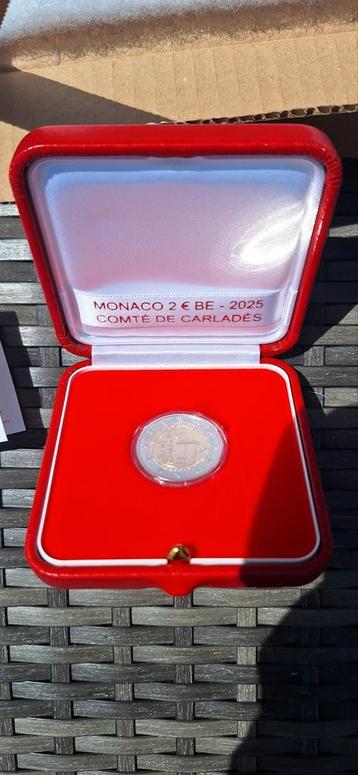 280 EURO!!! 2 EURO MONACO 2025 COMTE DE CARLADES NINE!! beschikbaar voor biedingen