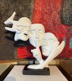 Sculptuur 3 gezichten te voet in hars - nieuw, Nieuw, Ophalen of Verzenden