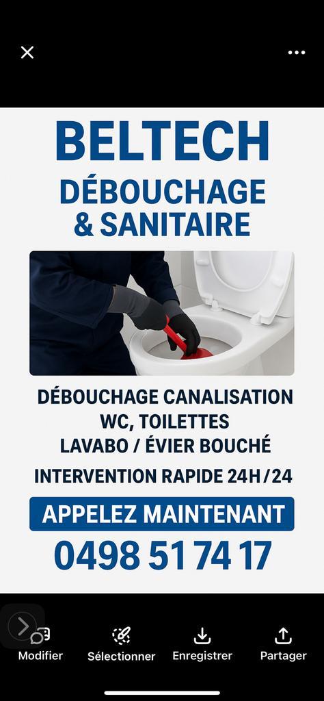 DÉBOUCHAGE & PLOMBERIE, Doe-het-zelf en Bouw, Sanitair, Gebruikt, Toilet, Ophalen