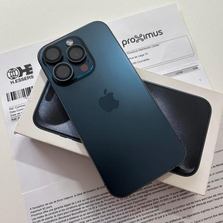 iPhone 15 Pro 91% batterie boite et facture complet, Telecommunicatie, Mobiele telefoons | Apple iPhone, Zo goed als nieuw, 128 GB