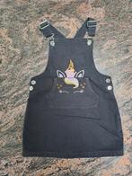 Mt 104 Zwarte jeans roksalopette geborduurde eenhoorn, Kinderen en Baby's, Kinderkleding | Maat 104, Meisje, Ophalen of Verzenden