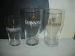3 glazen Guinness, verschillend, groot en klein, Overige merken, Glas of Glazen, Ophalen of Verzenden, Zo goed als nieuw