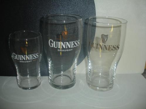 3 glazen Guinness, verschillend, groot en klein, Verzamelen, Biermerken, Zo goed als nieuw, Glas of Glazen, Overige merken, Ophalen of Verzenden