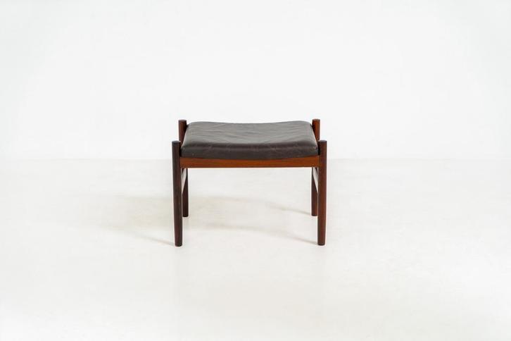 Vintage palissander kruk van Hugo Frandsen voor Spøttrup, Huis en Inrichting, Krukjes, Zo goed als nieuw, Ophalen
