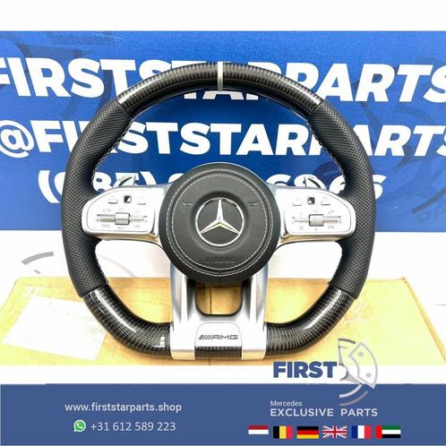 2022 AMG CARBON STUUR + AIRBAG A45 CLA45 C63 E63 GLC63 GLE63, Auto-onderdelen, Besturing, Mercedes-Benz, Gebruikt, Verzenden