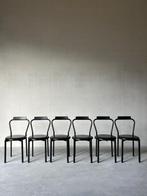 Vintage design Italiaanse Calligaris stoelen, set van 6, Huis en Inrichting, Stoelen, Ophalen, Zo goed als nieuw, Zwart