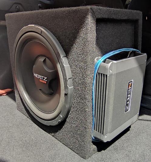 Hertz Subwoofer (ES300) & Versterker (HCP2), in subkist 30cm, Auto diversen, Autospeakers, Gebruikt, Ophalen