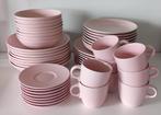 Roze servies 8 personen, Huis en Inrichting, Keuken | Servies, Compleet servies, Effen, Zo goed als nieuw, Ophalen