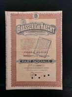 Vintage Aandeel – Brasserie De Haecht (Boortmeerbeek) – 1924, Postzegels en Munten, Ophalen of Verzenden, 1920 tot 1950, Aandeel