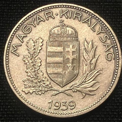 Hongarije - 1 Pengo 1939BP - KM510 - AU+ - 151, Postzegels en Munten, Munten | Europa | Niet-Euromunten, Losse munt, Hongarije