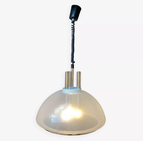Vintage Italiaanse ophanging "space age" in opkomst en onder, Huis en Inrichting, Lampen | Hanglampen, Gebruikt, Minder dan 50 cm