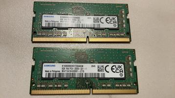 Deux pièces de 8 Go de RAM DDR4, Enlèvement ou Envoi, Comme neuf, DDR4