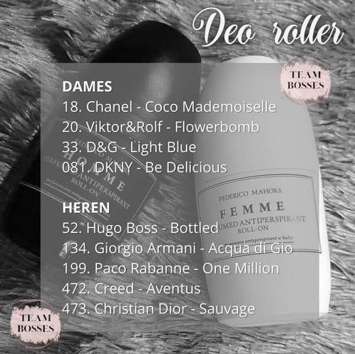 Deo rollers bekende geuren, Bijoux, Sacs & Beauté, Beauté | Parfums, Neuf, Envoi