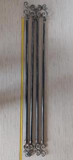 Lot de 4 Tringles métalliques Noires/dorées, Maison & Meubles, Comme neuf, Noir, Moins de 50 cm, 150 à 200 cm