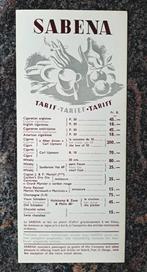 Sabena: verbruikspercentage tijdens de vlucht, Ophalen of Verzenden, Zo goed als nieuw