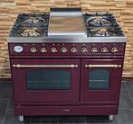 🔥Luxe Fornuis Boretti 90 cm  bordeaux rood messing GASOVEN, Elektronische apparatuur, Fornuizen, 60 cm of meer, Ophalen of Verzenden