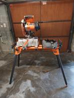 afkortzaag met laser , onderstel , en toebehoren, Ophalen, AEG, 600 tot 1200 watt, Zo goed als nieuw