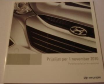 Hyundai prijslijst 11/2010 Brochure Catalogue Prospekt beschikbaar voor biedingen