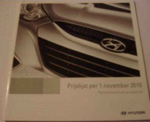 Hyundai prijslijst 11/2010 Brochure Catalogue Prospekt, Boeken, Auto's | Folders en Tijdschriften, Nieuw, Overige merken, Verzenden