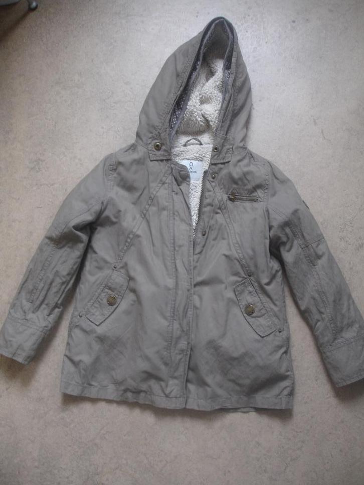 Jas met kap Okaidi meisjesmodel Mt 128, Kinderen en Baby's, Kinderkleding | Maat 128, Jas, Ophalen of Verzenden