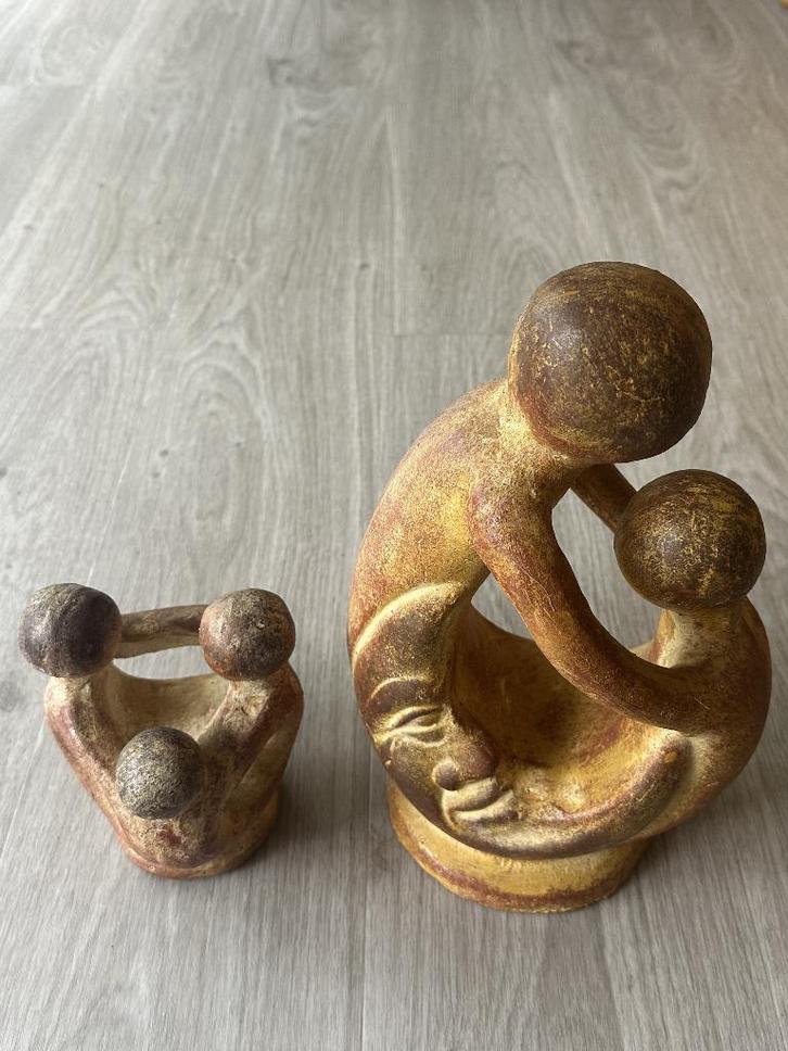 2 Nieuwe Latijns-Amerikaanse terracotta standbeelden - 40€, Verzamelen, Beelden en Beeldjes, Nieuw, Mens, Ophalen of Verzenden