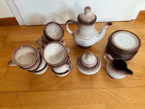 Service à café en grès Niderviller, Huis en Inrichting, Keuken | Servies, Gebruikt, Overige typen, Overige stijlen, Overige materialen