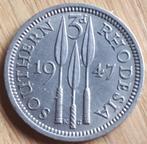 ZUID- / SOUTH RHODESIA : 3 PENCE 1947 KM 16b one year type U, Postzegels en Munten, Munten | Afrika, Zimbabwe, Losse munt, Verzenden