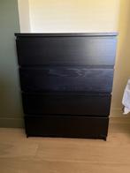Ladenkast IKEA MALM met schuiven, Ophalen, 100 tot 150 cm, Zo goed als nieuw, 3 of 4 laden