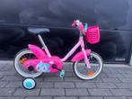 B-Twin (Decathlon) roze kinderfiets unicorn 14 inch, Ophalen, Zijwieltjes, Gebruikt, B-Twin