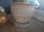 Pot de fleurs en pierre diamètre 38 cm, Jardin & Terrasse, Pots de fleurs, Enlèvement