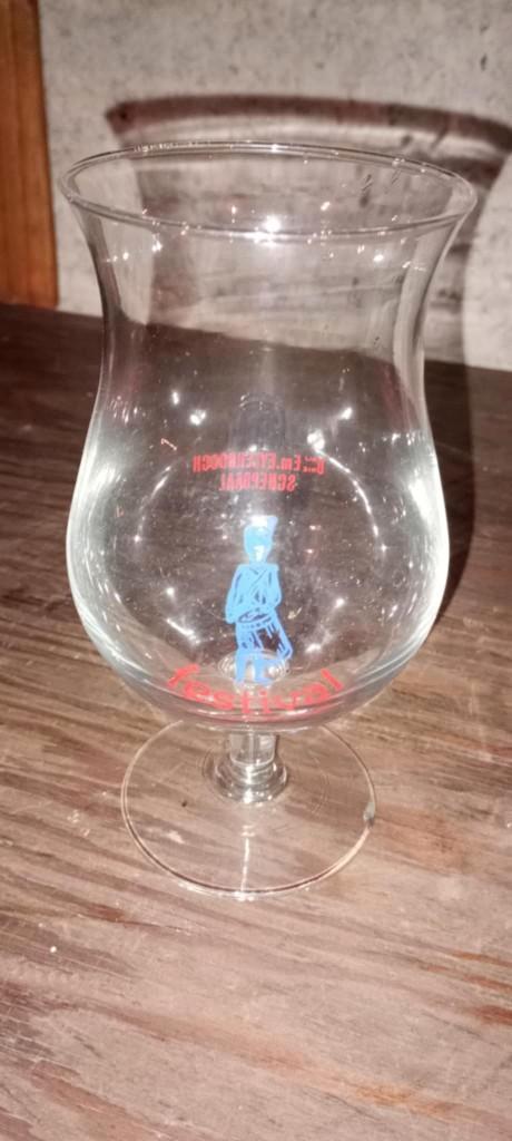 Brouwerij bier oud glas Gueuze Eylenbosch Festival, Verzamelen, Biermerken, Gebruikt, Glas of Glazen, Overige merken, Ophalen of Verzenden