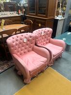 Paar roze relaxzetels vintage, Enlèvement ou Envoi