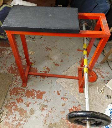 Banc haut (pour dorsaux) + Barre + disques beschikbaar voor biedingen