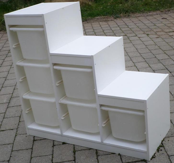TROFAST Opbergcombinatie met bakken, Kinderen en Baby's, Kinderkamer | Commodes en Kasten, Zo goed als nieuw, Kast, Opstaande rand