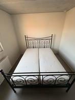 Tweepersoonsbed incl. Lattenbodem en matras 160x200cm, Huis en Inrichting, Slaapkamer | Bedden, Ophalen, Zo goed als nieuw