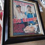 Oude filmposter in kader., Ophalen of Verzenden, Gebruikt