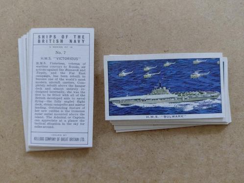 Ships of the British Navy complete set 16 chromos marine, Verzamelen, Foto's en Prenten, Overige onderwerpen, 1960 tot 1980, Ophalen of Verzenden