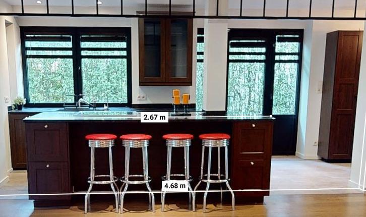 cuisine full équipée, Maison & Meubles, Cuisine | Cuisines complètes, Comme neuf, Autres types, Brun, Granit ou Pierre, Avec îlot