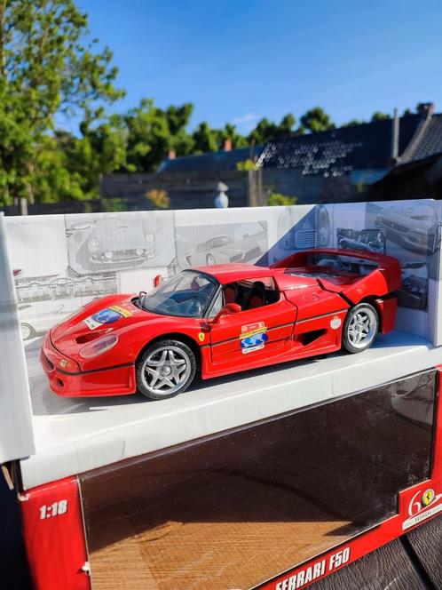 Ferrari F50 60 jaar Hotwheels 1/18, Hobby en Vrije tijd, Modelauto's | 1:18, Zo goed als nieuw, Auto, Hot Wheels, Ophalen of Verzenden