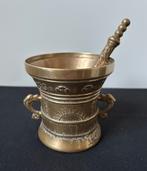 Mooie Geel Koperen Vijzel met Stamper, Antiek en Kunst, Ophalen of Verzenden, Koper