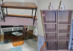 1Table-2Bancs-2Etageres-Lit pliant, Ophalen