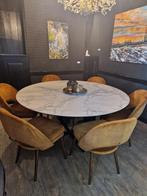Eettafel en stoelen PR Living, Ophalen, 150 tot 200 cm, Rond, Vijf personen of meer