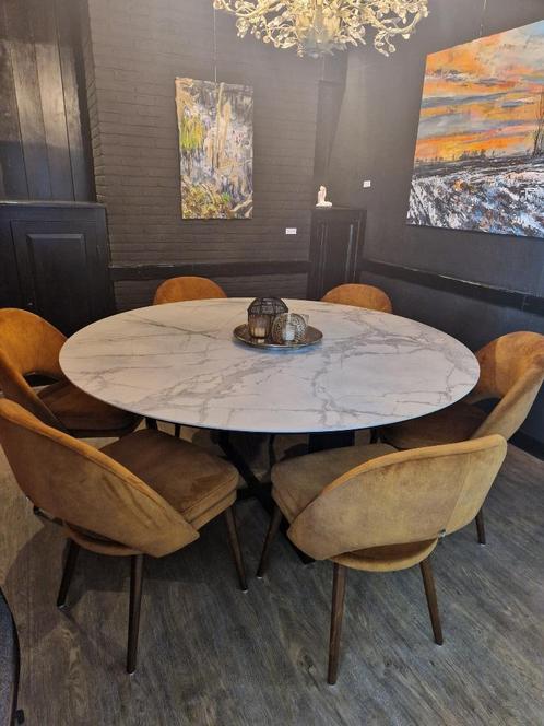 Eettafel en stoelen PR Living, Huis en Inrichting, Tafels | Eettafels, Zo goed als nieuw, 150 tot 200 cm, 150 tot 200 cm, Vijf personen of meer
