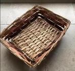 Rechthoekige geweven houten mand, Huis en Inrichting, Woonaccessoires | Schalen en Manden, Ophalen, Mand, Zo goed als nieuw, Rechthoekig