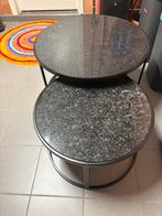 NIEUW loungetafel van ijzer en graniet, Ophalen, Zo goed als nieuw