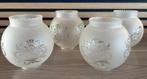 Lot de 4 globes en verre, Maison & Meubles, Moins de 25 cm, Autres couleurs, Rond, Enlèvement