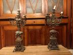antieke koperen kandelaars,  prijs voor duo, Antiek en Kunst, Antiek | Brons en Koper, Ophalen