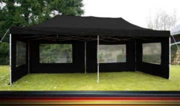 Professionele Waterdichte Pop-Up-Tent Vouwtent 3x6m Zwart   